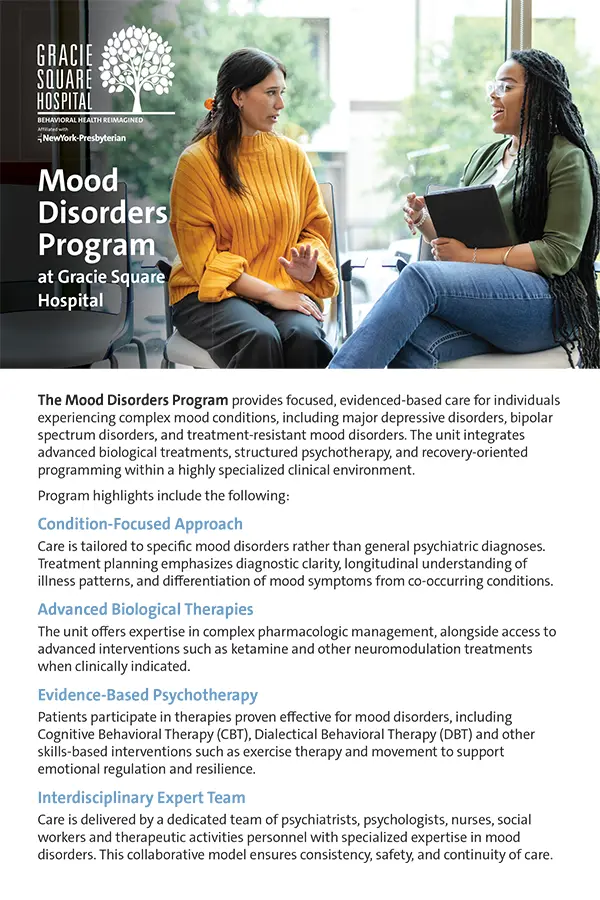 Gracie Square Young Adult Program/College Student Track Brochure